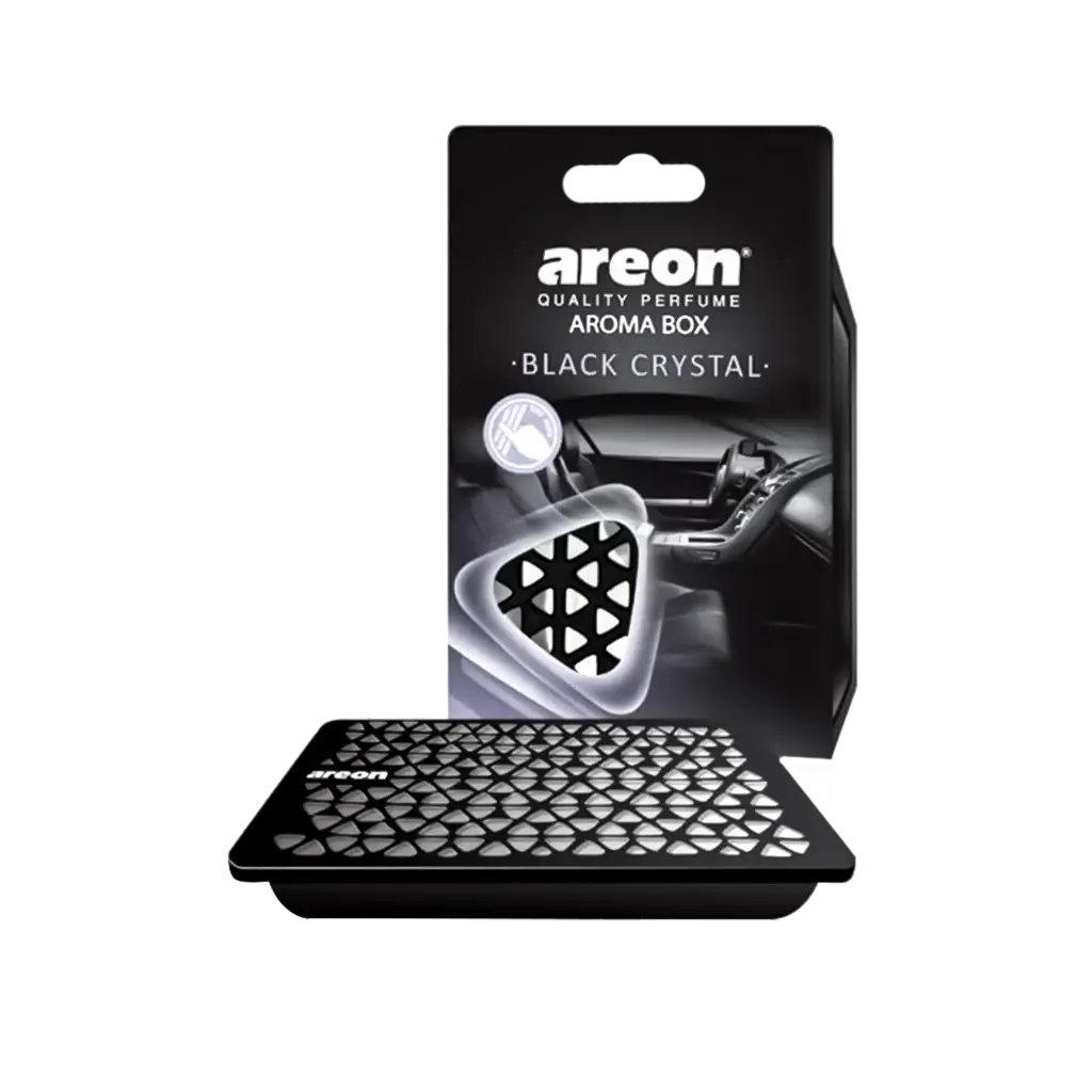 AREON AROMA BOX NEW CAR BLACK CRYSTAL